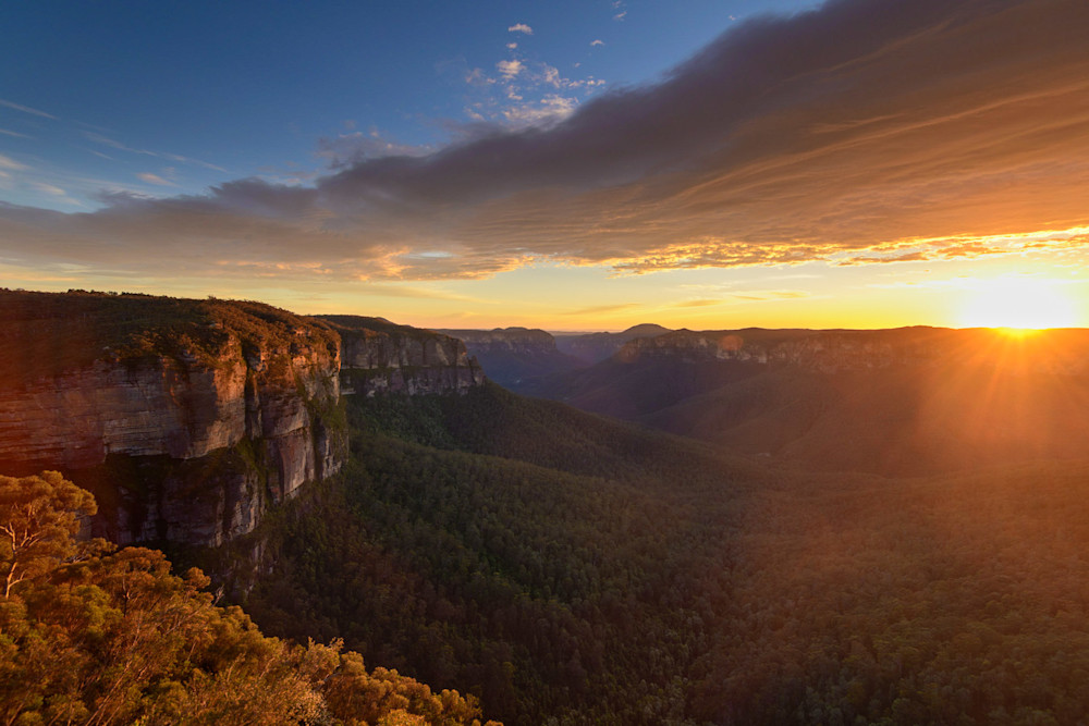 Golden Valley - Grose Valley Govetts Leap Blackheath Blue Mountains National Park NSW Australia