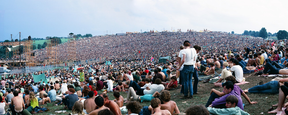 Panorama Woodstock Crowd  Photography Art | Cunningham Gallery