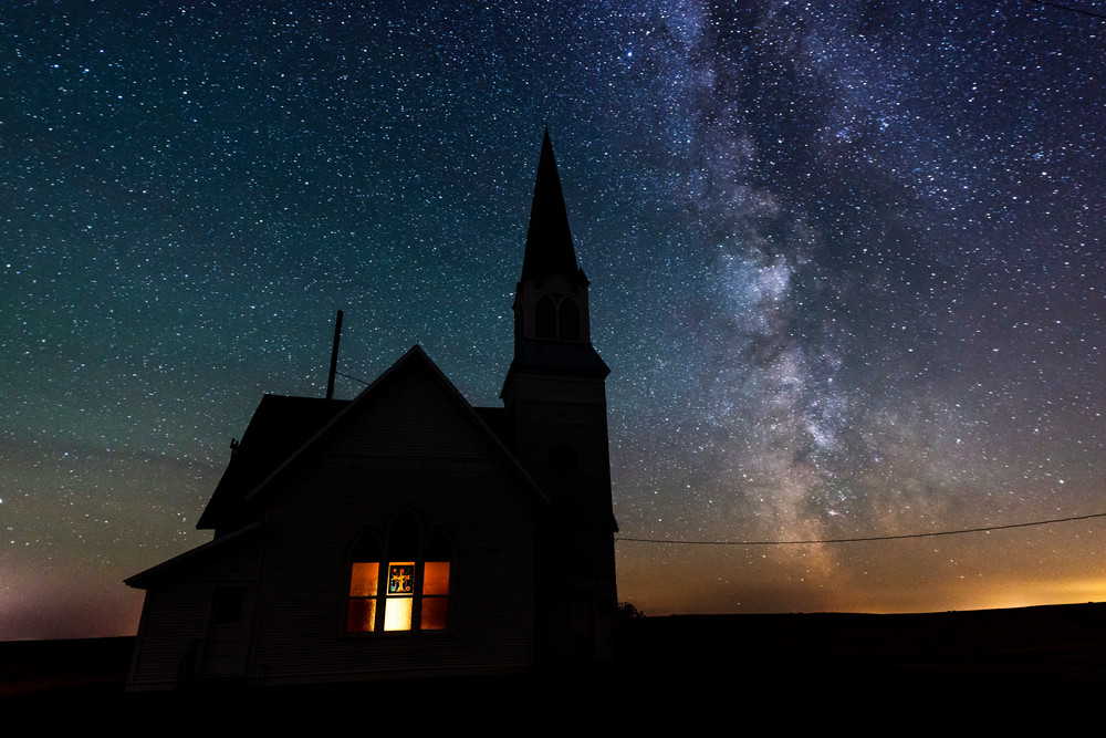 Old Church and Milky Way