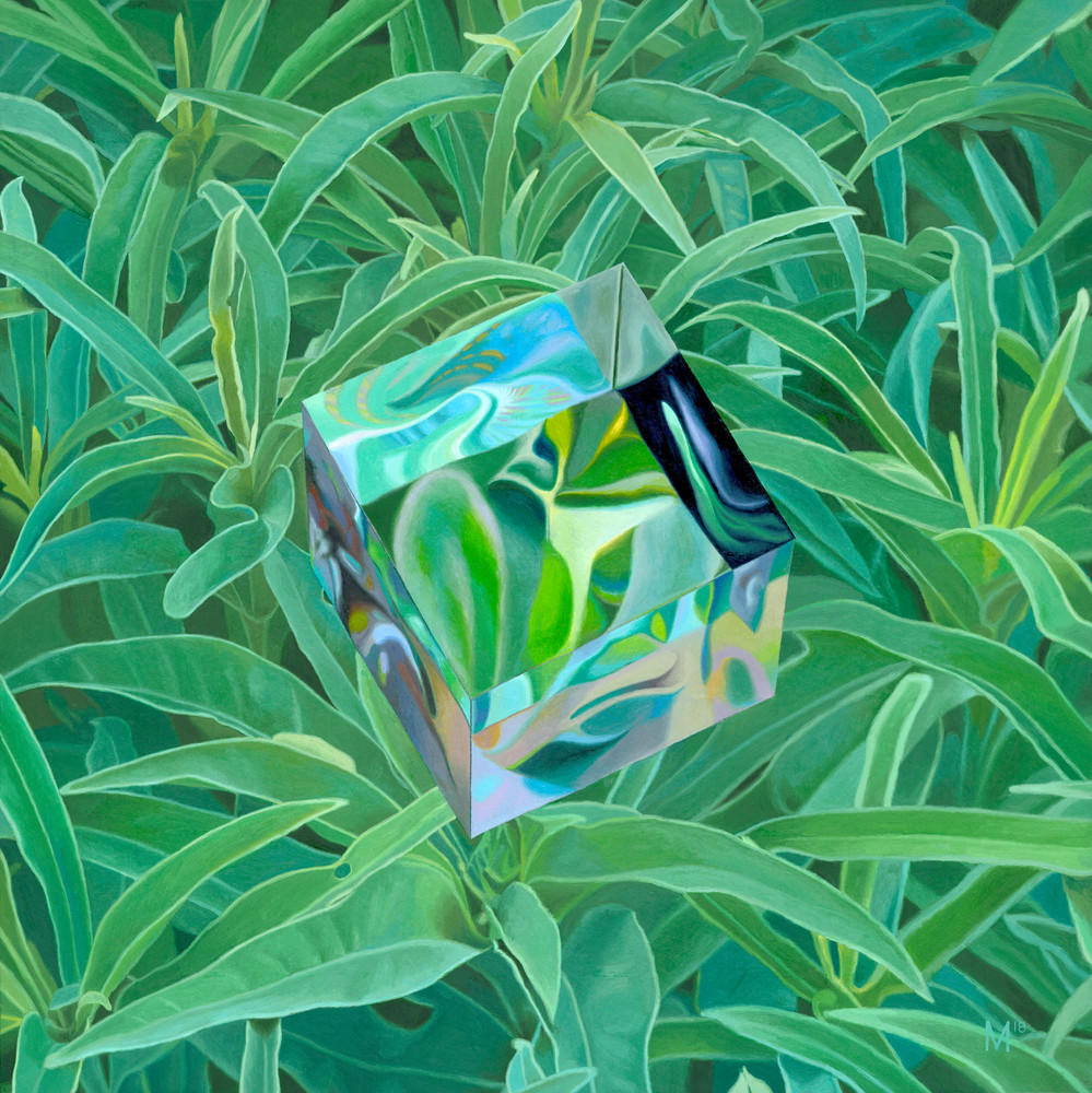 Cube/Earth, Geometric Painting, The Art of Max Voss-Nester