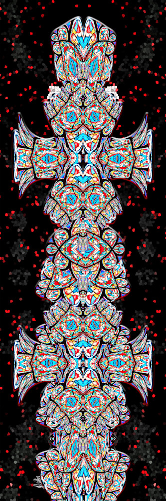 Notre Dame Totem Pole print of photograph for sale as digital art by Maureen Wilks
