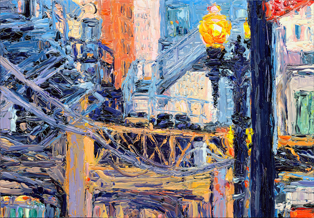 Chicago Loop oil painting print for sale | Judith Barath Arts