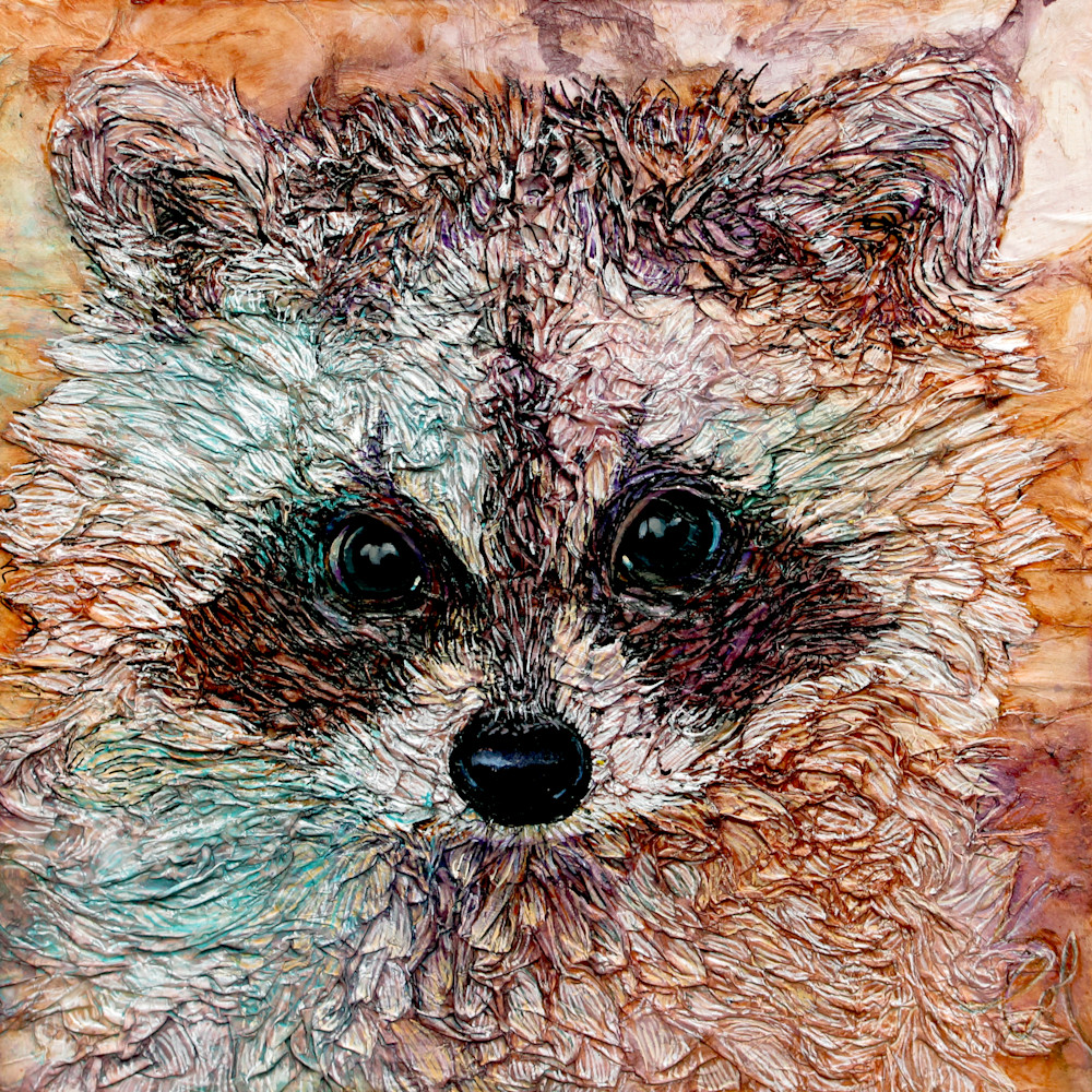 Kit, Raccoon | Col Mitchell Contemporary Paper Artist