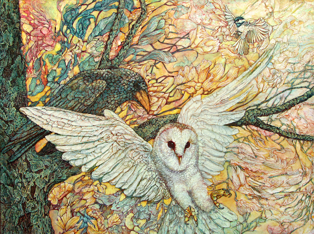 The Playground, Owl | Col Mitchell Contemporary Paper Artist