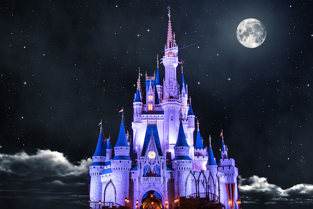 Cinderella White Moon - Disney Wall Prints | William Drew