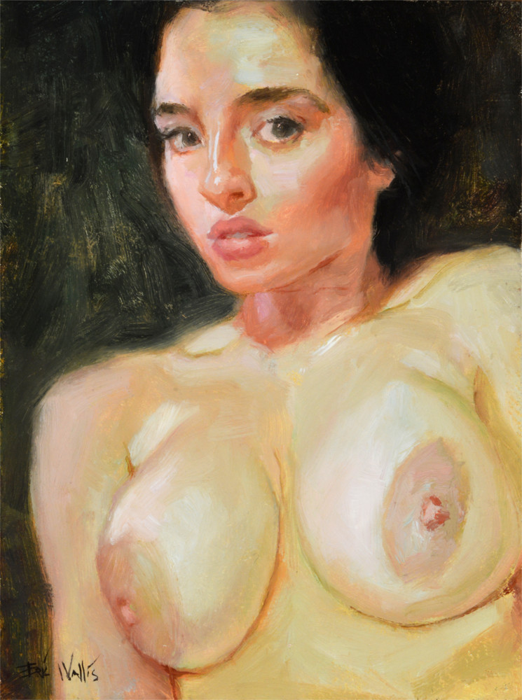 Very small giclee print of a nude by Eric Wallis