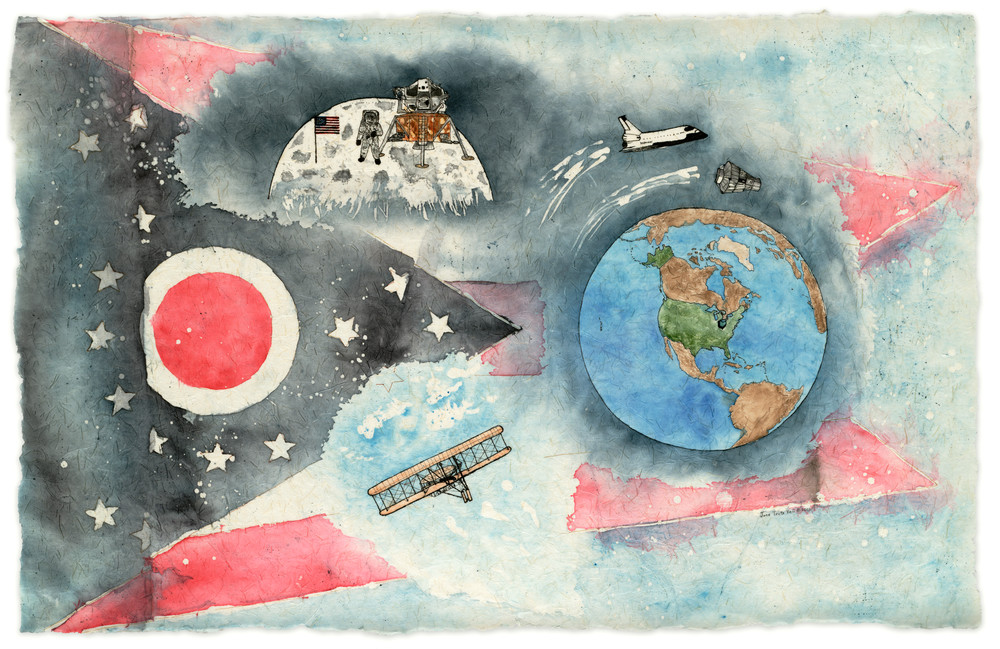 "The American Journey  into Space" -The American Journey into Space, # 1 |  June Bell Artist