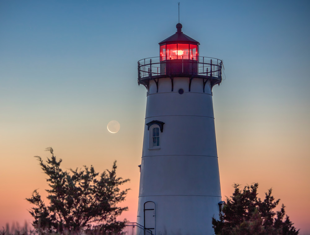 Edgartown Light Moonrise Art | Michael Blanchard Inspirational Photography - Crossroads Gallery