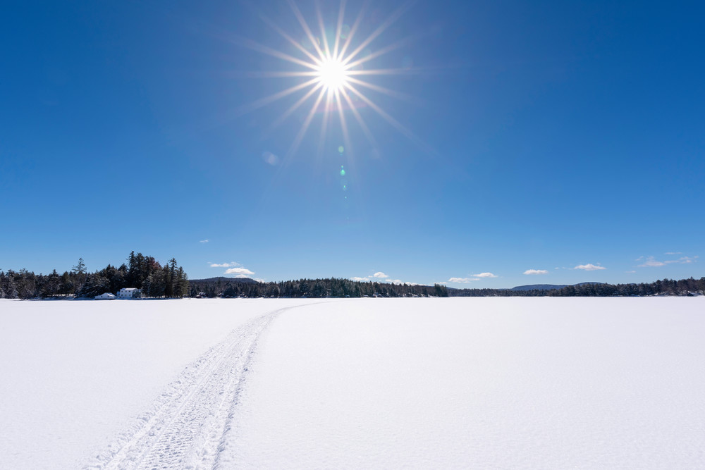 3rd Lake Winter Tracks Photography Art | Kurt Gardner Photography Gallery