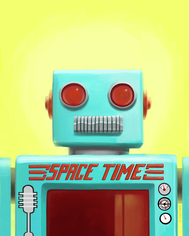 Space Time Robot Art | Davenik Art