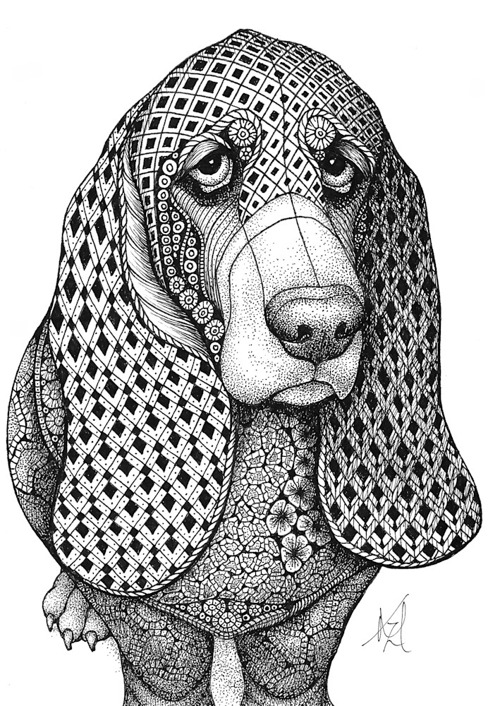 Bassett Hound Art | Kristin Moger "Seriously Fun Art"
