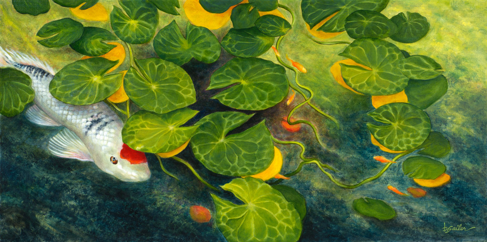 "Shy Redhead Amongst The Lillies" Art | Bonnie Sailer Fine Art