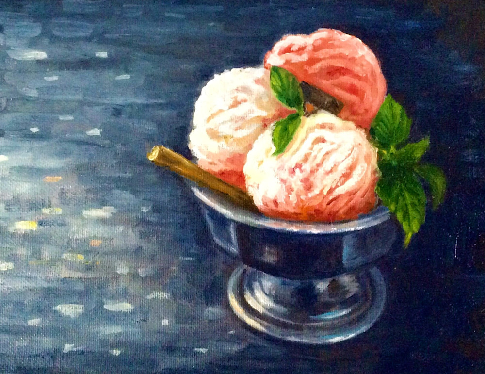 Sorbet with Mint Leaves Fine Art Open Edition Print