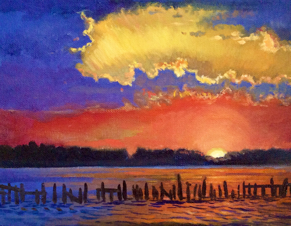Twilight Over the Bay Fine Art Print by Hilary J. England