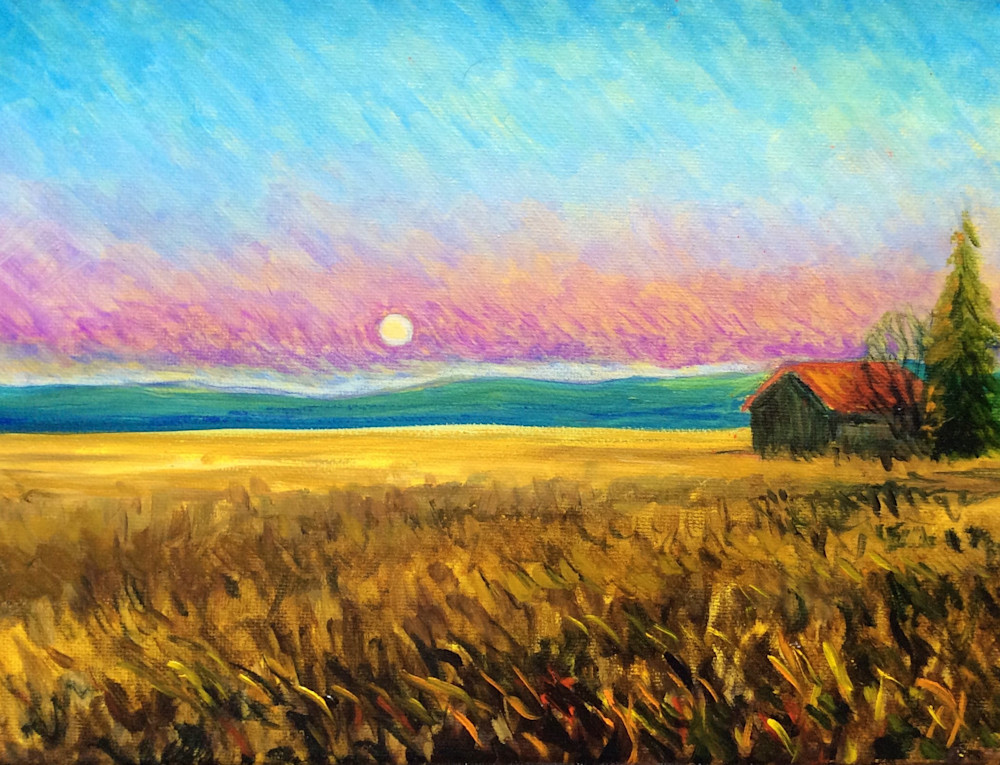 Early evening in autumn on the farm Fine Art Open Edition Print