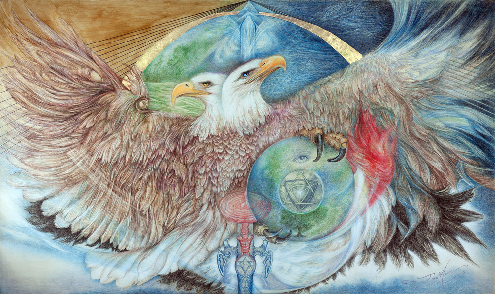 Double Headed  Eagle Art | Joan Marie Art