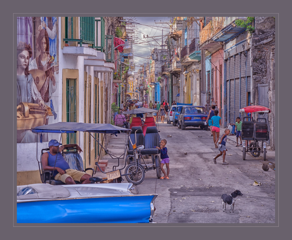 A street scene in Old Havana, Cuba