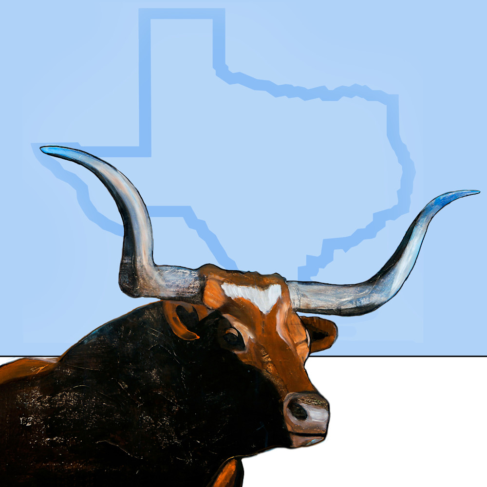 Longhorn   Texas Backgroung Art | William K. Stidham - heART Art