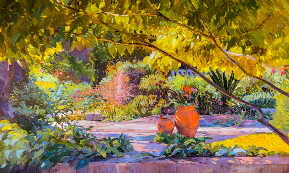 "Chicago Botanic Garden" oil painting reproduction for sale by Judith Barath.