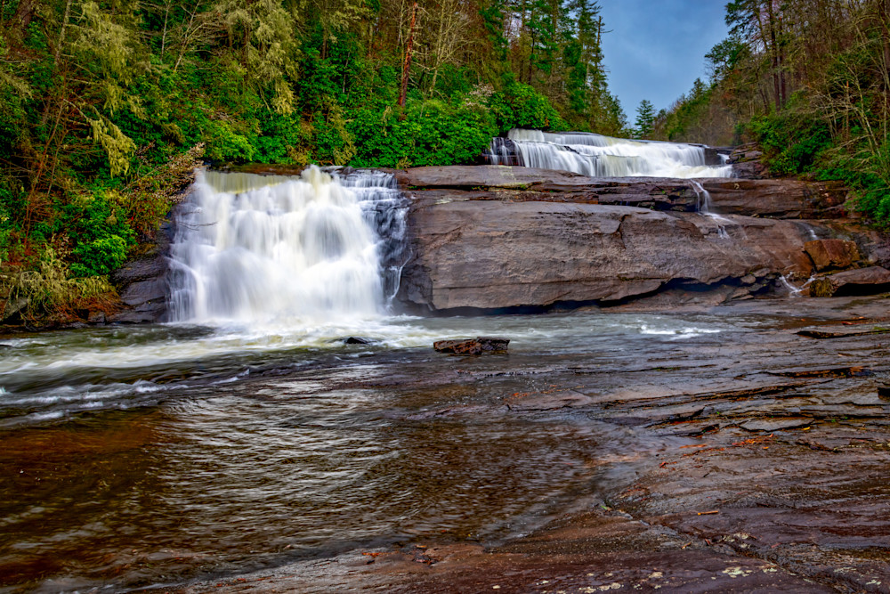 Little River Double Waterfall - North Carolina waterfalls fine-art photography prints