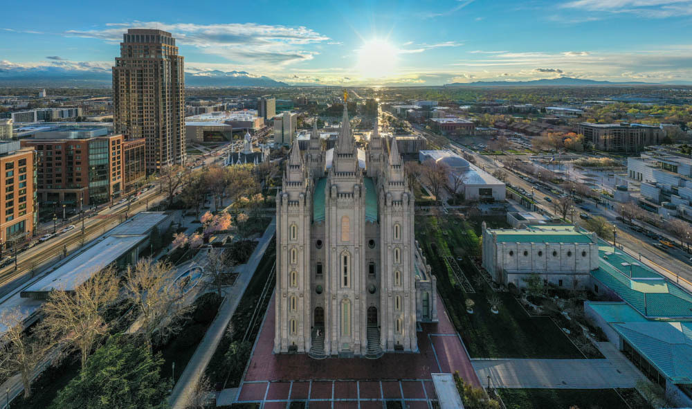 Salt Lake Temple - City From Above