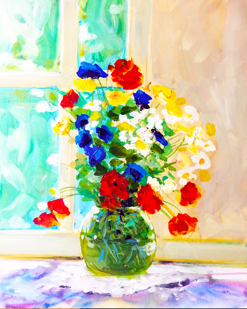 Floral Still Life In The Window  Art | Charles Wallis