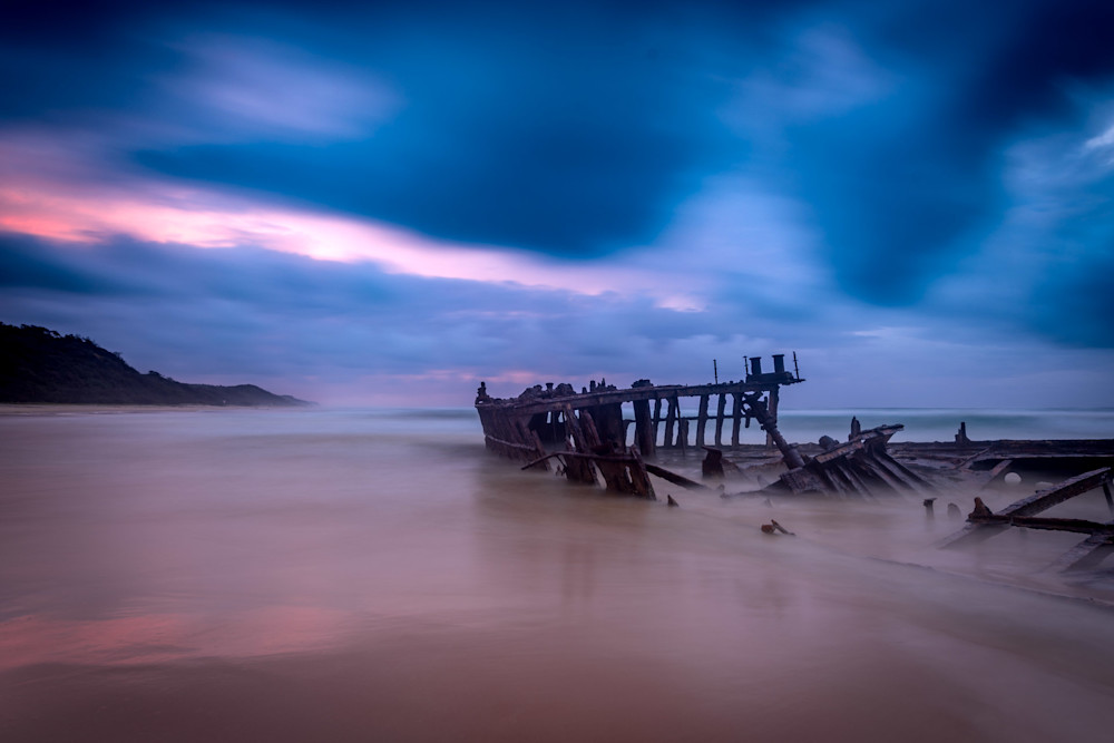 Aftermath - Fraser Island K gari Maheno Shipwreck Sunrise Queensland Australia