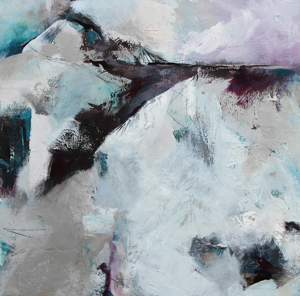 In the Deep Mid-Winter Abstract Landscape painting