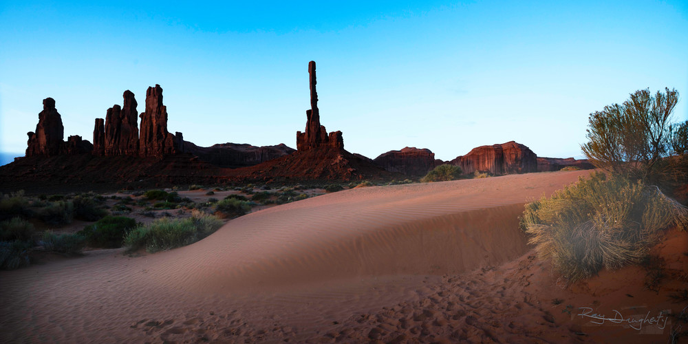 First Light on the Totems--Monument Valley