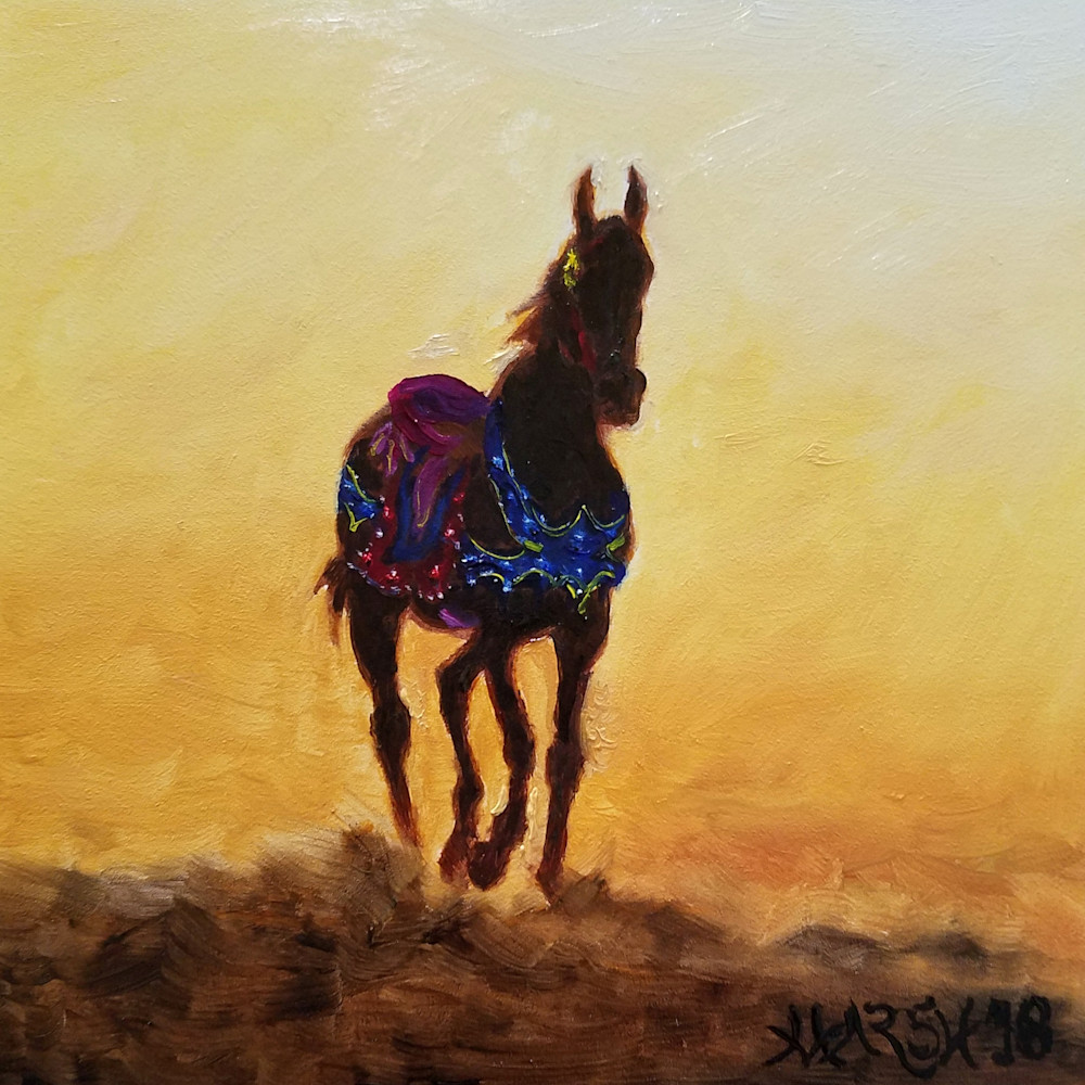Carousel Horse Silhouette Fine Art Prints