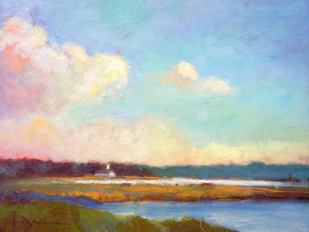 Nansemond River Painting, Fine Art Print, Evening Mystery by Dorothy Fagan