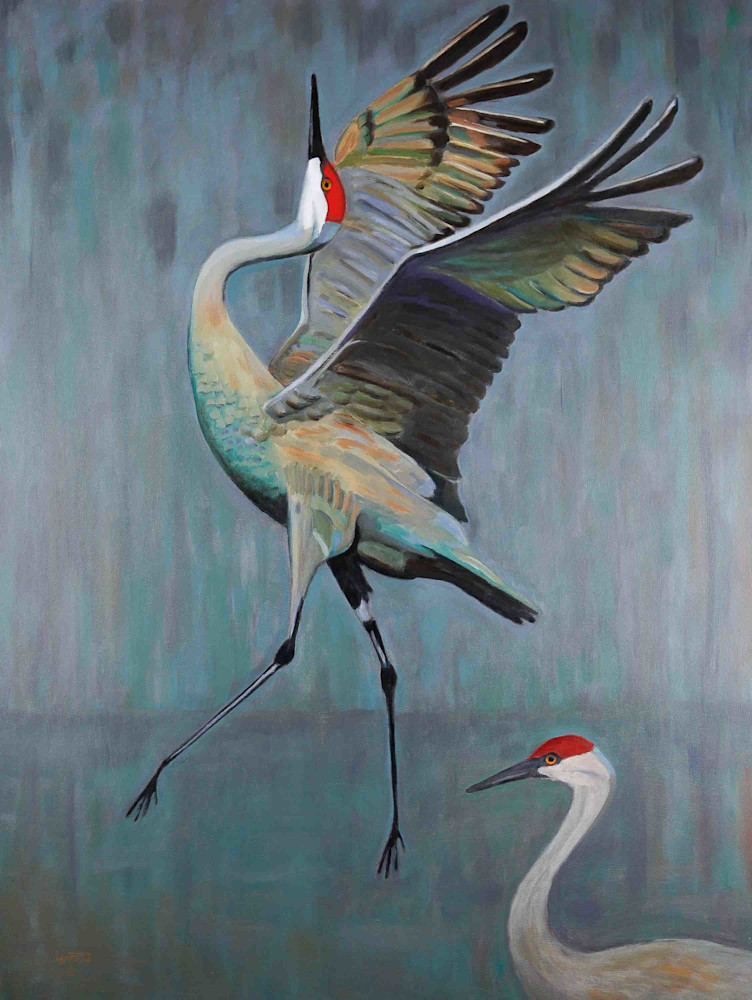 Crane Dance Art | Dave Lambeth Fine Art