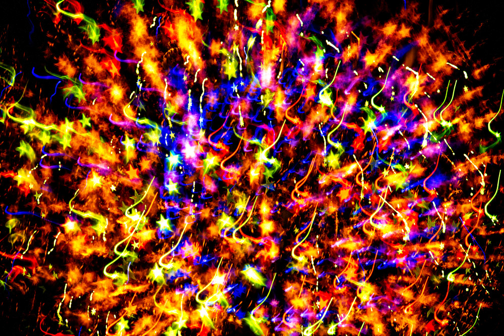 Colors Fireworks with a star filter