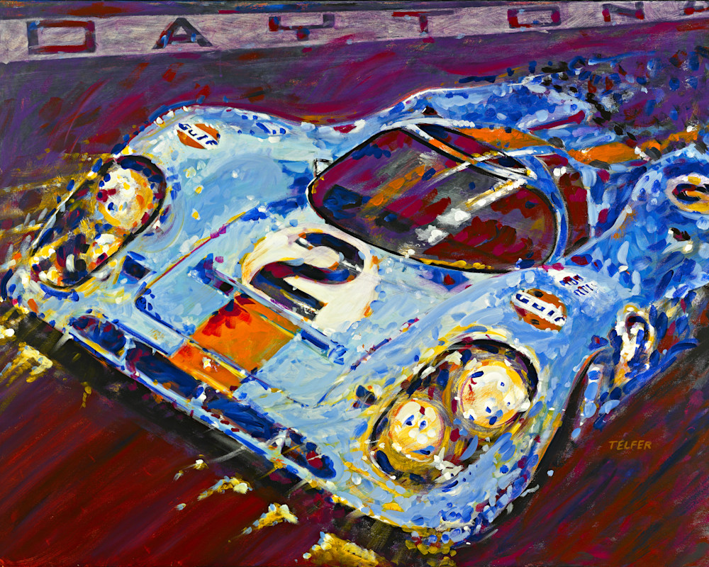 Porsche 917 Daytona Champion At Night Art | Telfer Design, Inc.