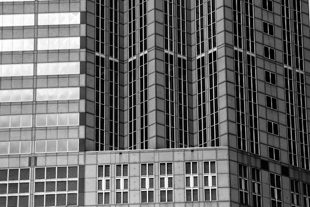 black and white geometric abstract buildings Chicago