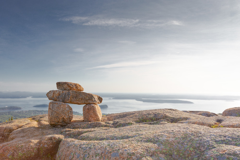 First Sunlight On Cadillac Mountain in Acadia National Park | Fine Art Prints | Nathan Larson Photography