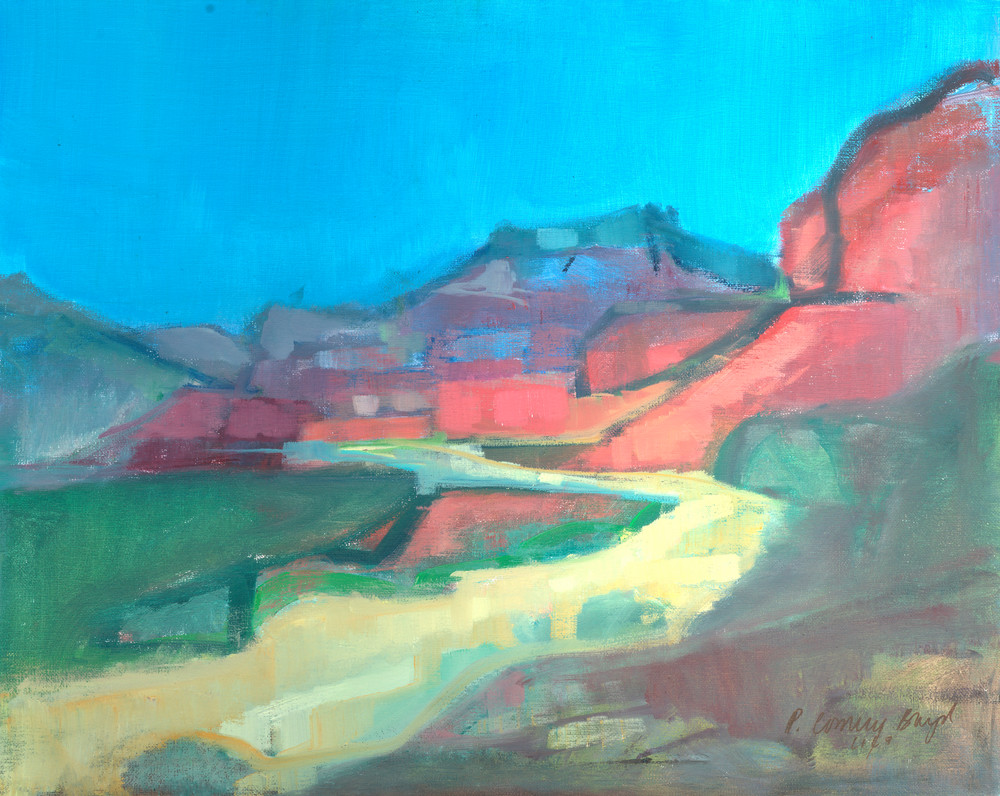 Sedona Abstract Oil Painting "Cool Colors in Sedona"