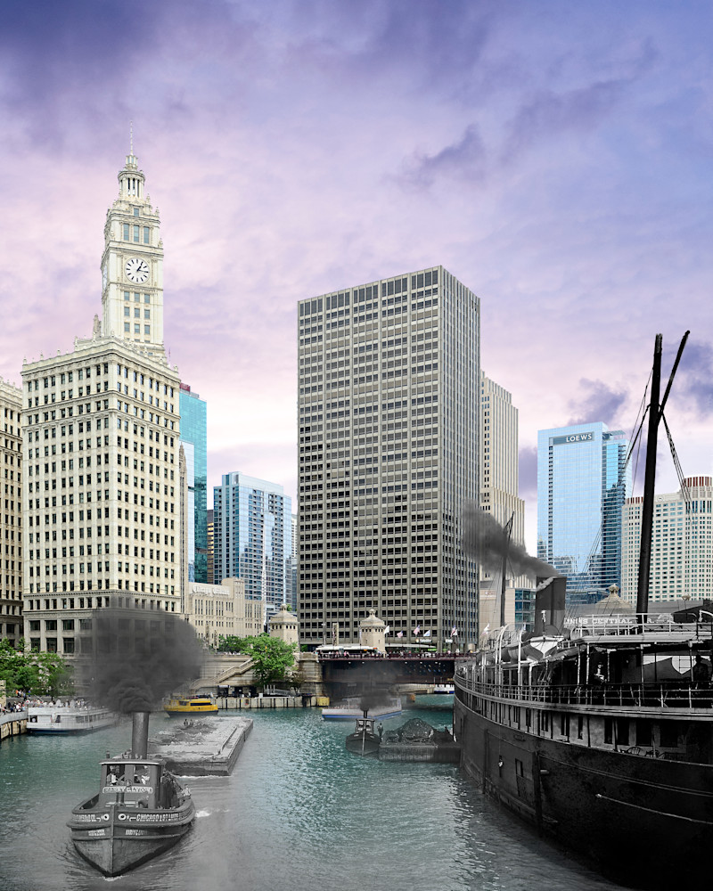 Chicago River East From The Wabash Avenue Bridge Art | Mark Hersch Photography