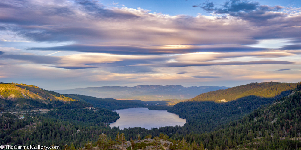 Lenticular clouds over Donner Lake