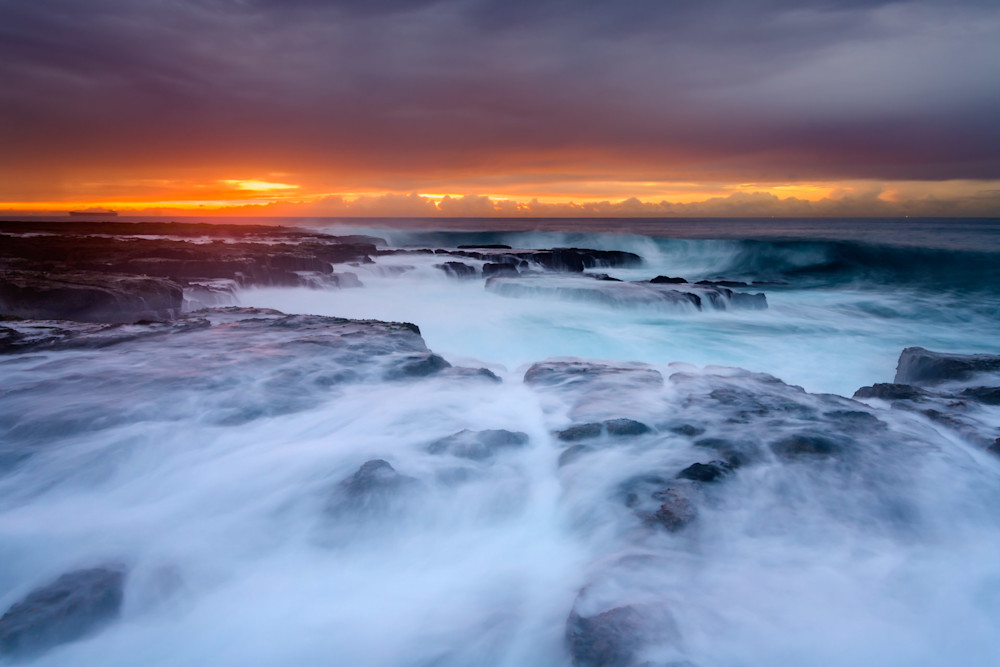 Draining Seas - Newcastle Ocean Baths NSW Australia Beach Sunrise