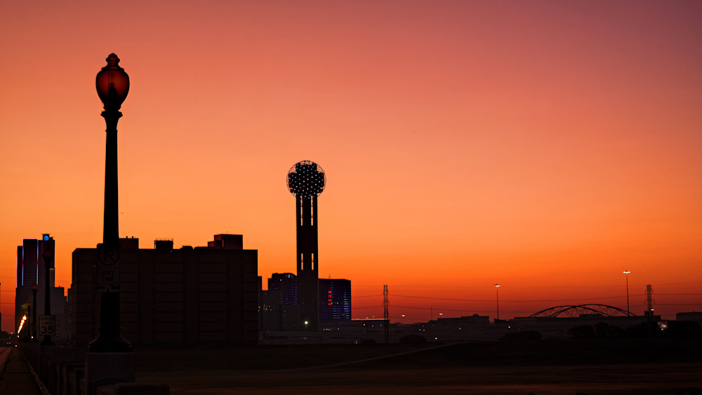 Dallas Skyline At Dawn 3 Art | Drone Video TX