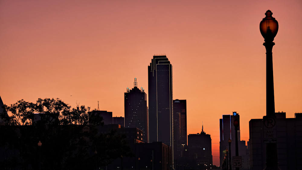 Dallas Skyline At Dawn 4 Art | Drone Video TX