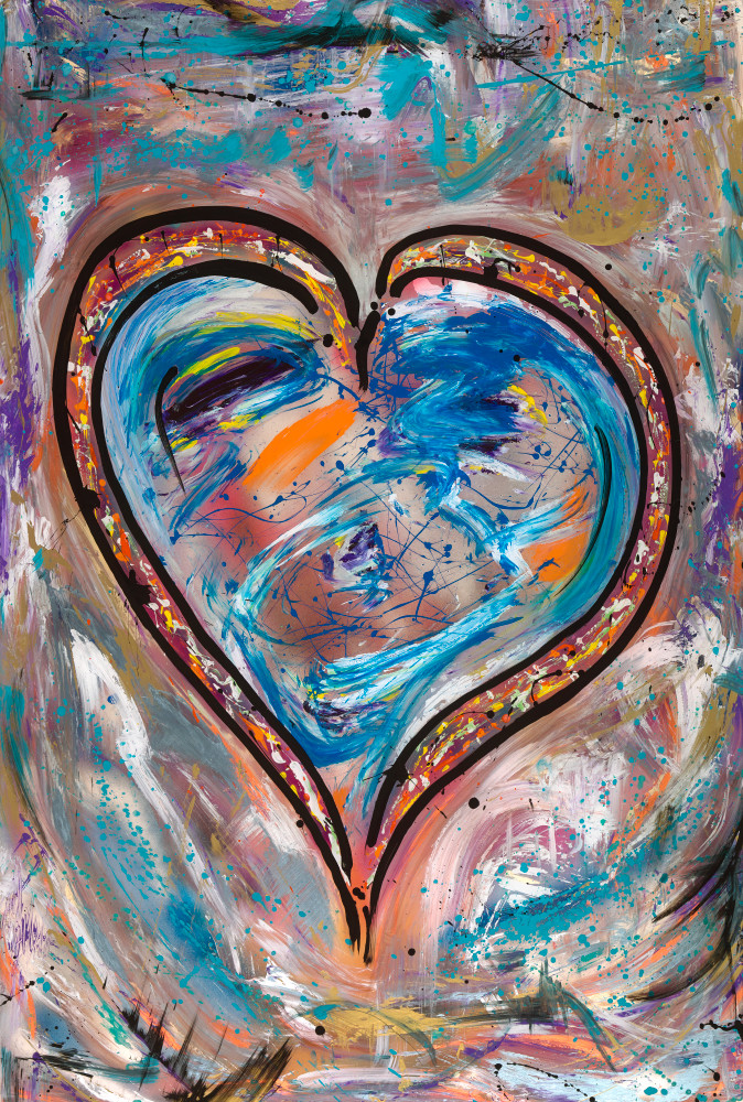 Blue Love | Heart Art | JD Shultz Art