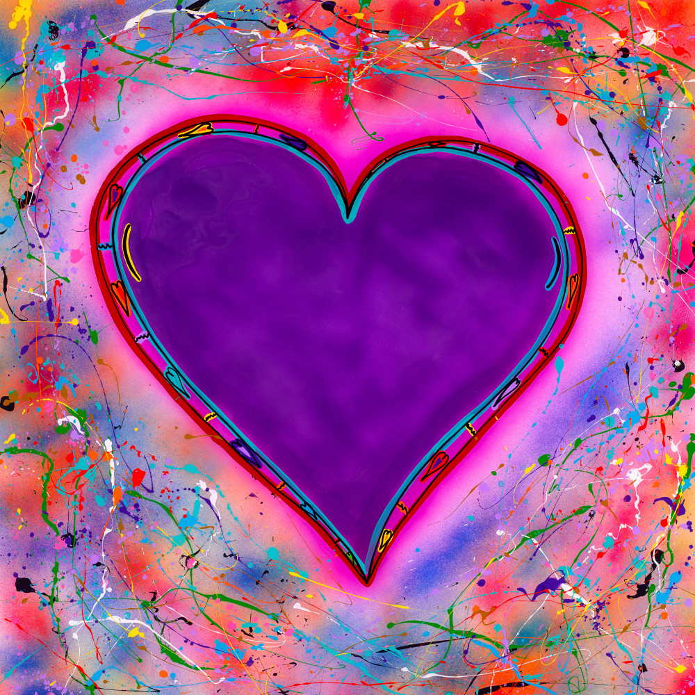 Violet Heart | Heart Art | JD Shultz Art