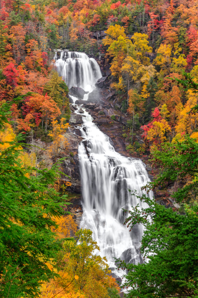 Autumn At Whitewater Falls Art | Red Rock Photography