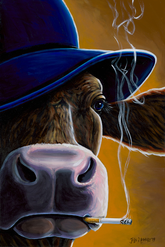 Cow with hat best sale