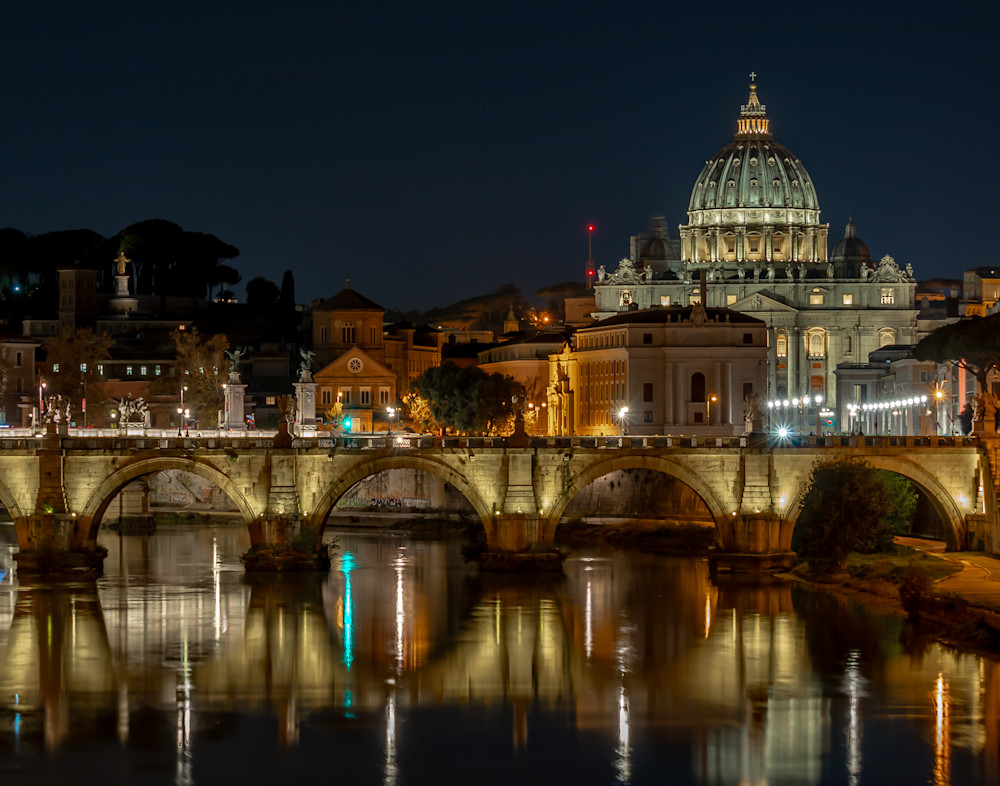 Serene: The Vatican and Tiber River at Night