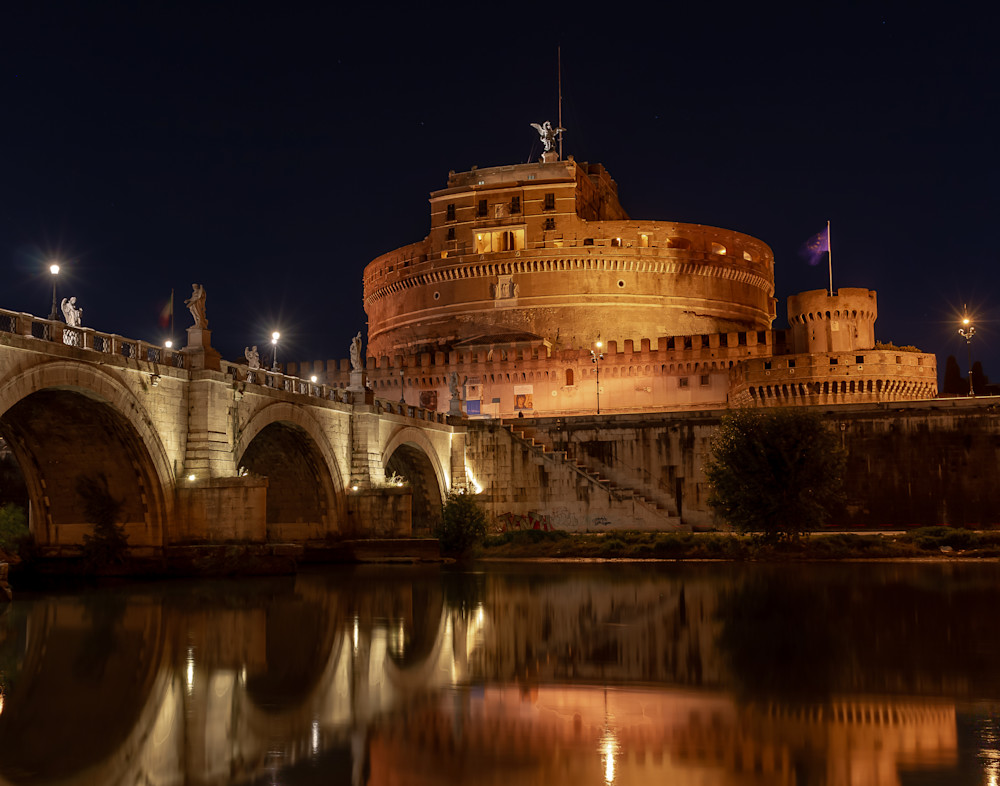 Castel Sant Angelo At Night Photography Art | Catherine Balck Photography