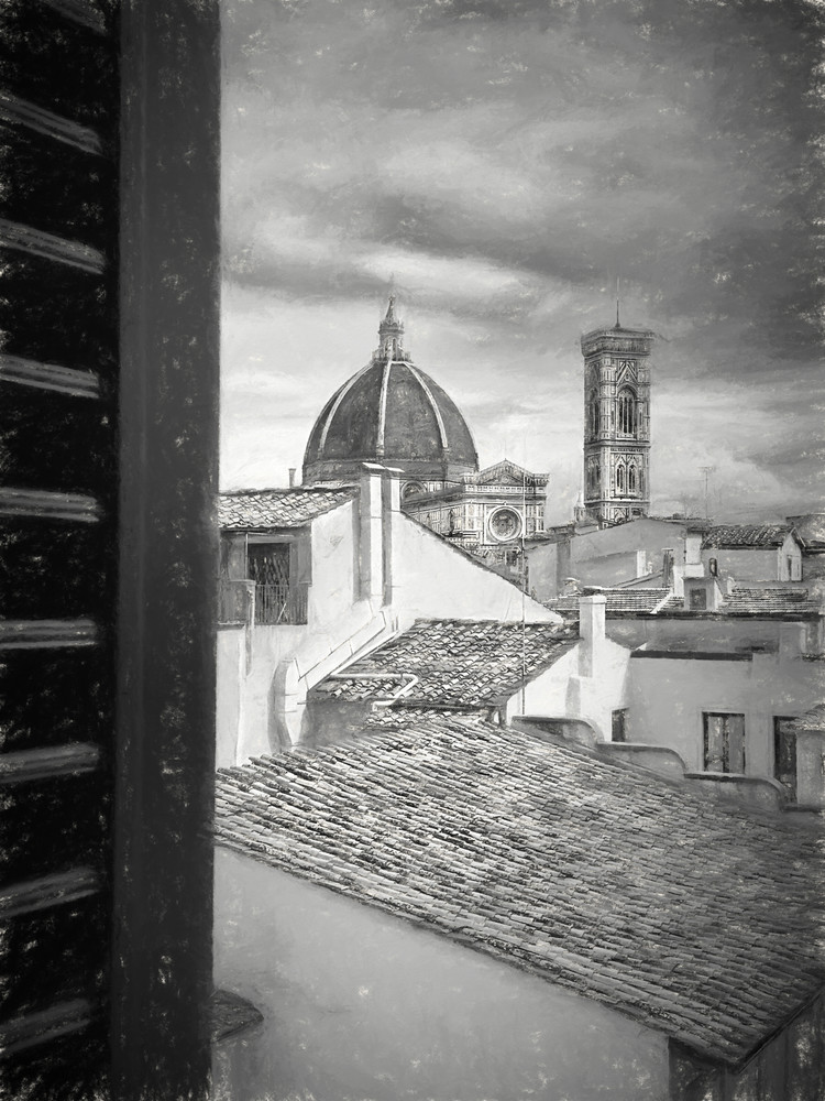 The Duomo, Firenze in charcoal