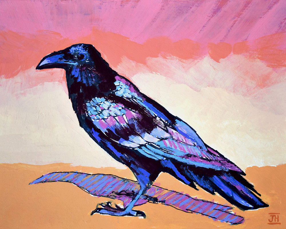 Raven Study, art by Jenny Hahn